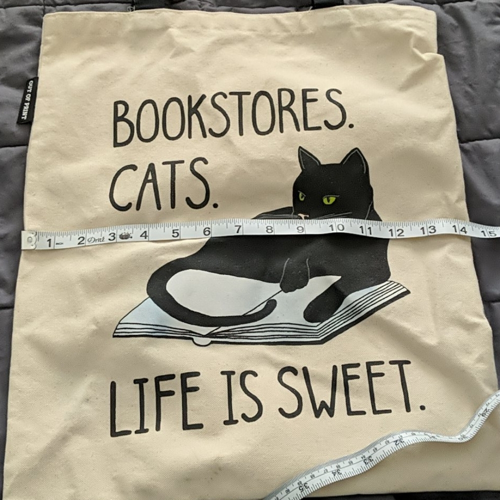 Bookstore cat tote bag - Picture 5 of 5